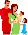 cartoon picture of family