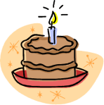 chocolate cake with one candle